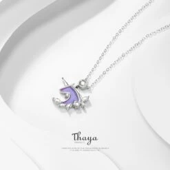 Purple Unicorn Silver Necklace -Unicorn Fashion 490654 hz0jrl