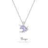 Purple Unicorn Silver Necklace -Unicorn Fashion 490654 jkzdda