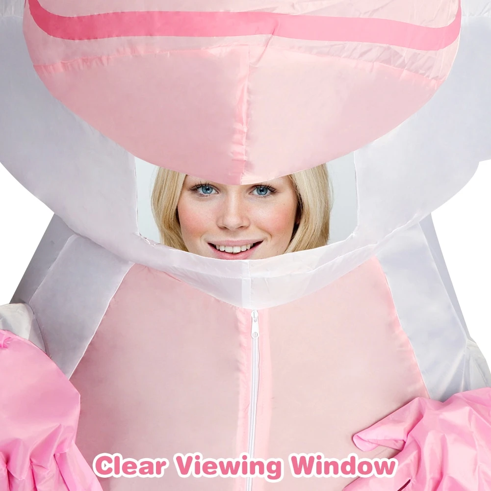 Pink Deluxe Unicorn Inflatable Costume 5 Pink Deluxe Unicorn Inflatable Costume - Image 3