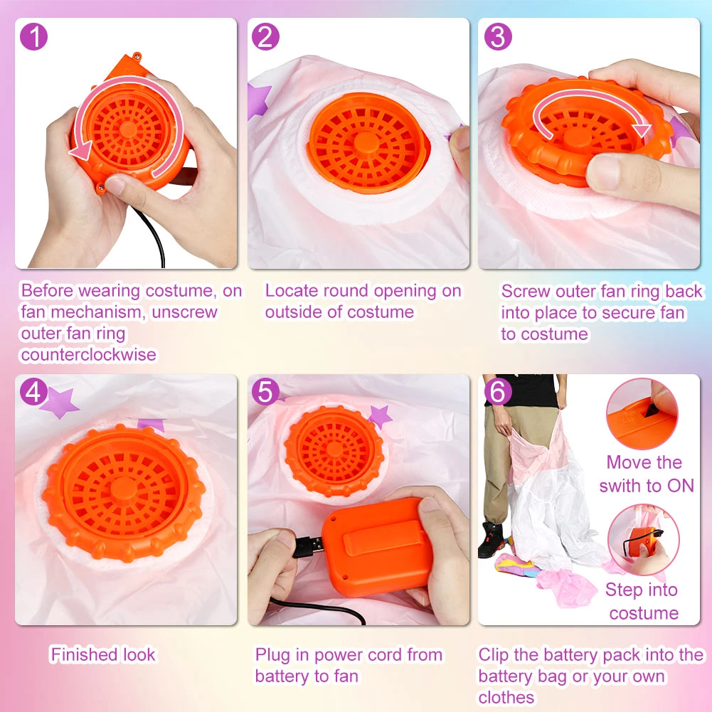 Pink Deluxe Unicorn Inflatable Costume 6 Pink Deluxe Unicorn Inflatable Costume - Image 4