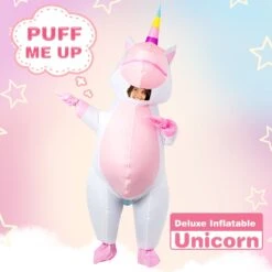 Pink Deluxe Unicorn Inflatable Costume