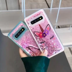 Unicorn Liquid Glitter Heart Cases For Samsung IPhone -Unicorn Fashion 49351 kmouki