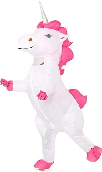 White Inflatable Unicorn Costume 5 White Inflatable Unicorn Costume - Image 3