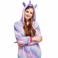 Purple Star Unicorn Onesie Costume Pyjamas -Unicorn Fashion 52