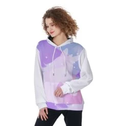 Galaxy Unicorn All-Over Print Women’s Pullover Hoodie