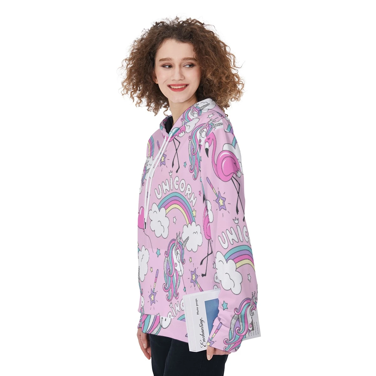 Unicorn & Flamingo All-Over Print Women’s Pullover Hoodie 5 Unicorn & Flamingo All-Over Print Women’s Pullover Hoodie - Image 3