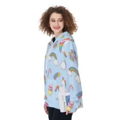 Blue Unicorn All-Over Print Women’s Pullover Hoodie -Unicorn Fashion 52127 bbf1b6e5 6ef0 4b0d ae90 09ae1d9c76d9 1