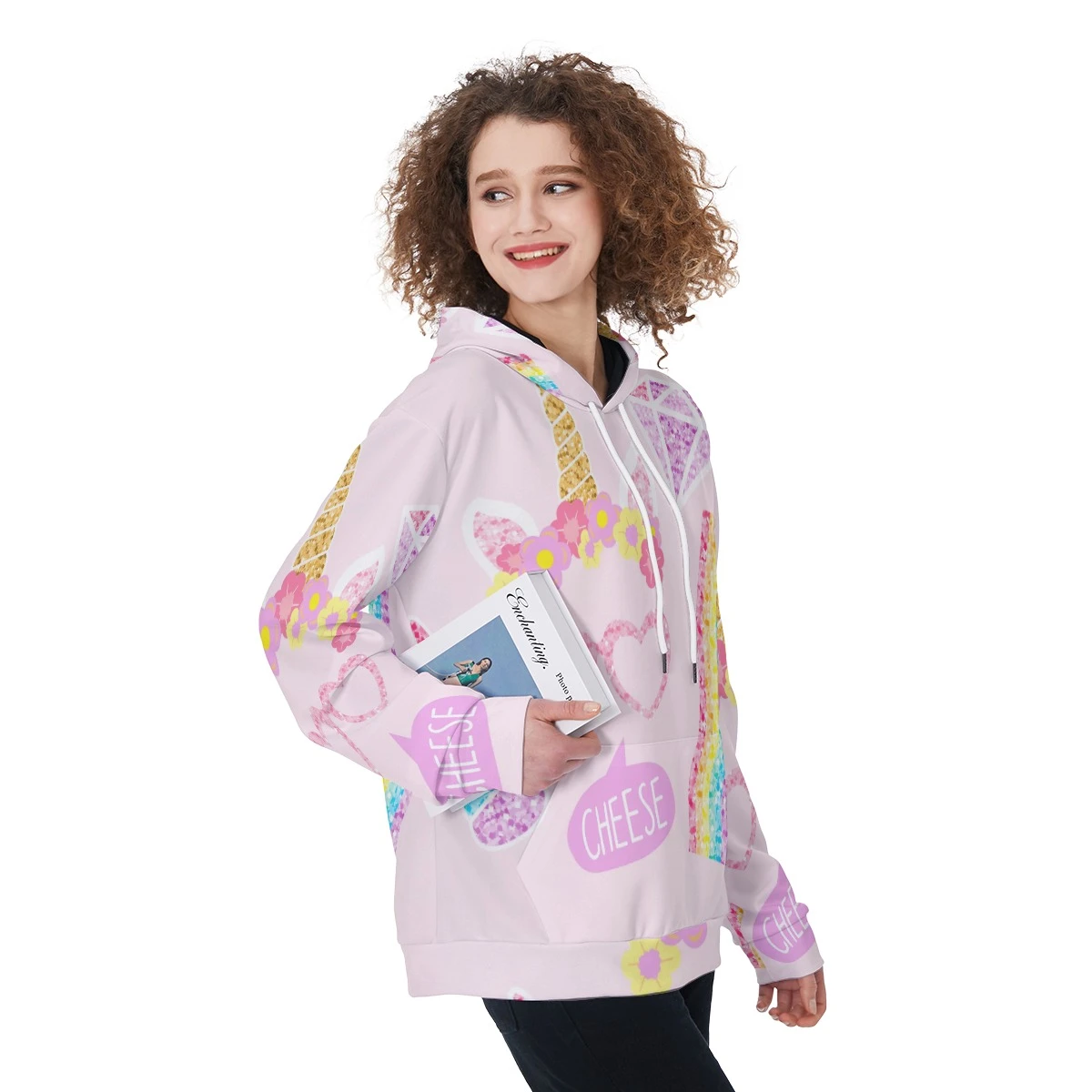 Unicorn Icons All-Over Print Women’s Pullover Hoodie 4 Unicorn Icons All-Over Print Women’s Pullover Hoodie - Image 2