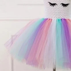 Unicorn Tutu Tulle Dress With Hair Band -Unicorn Fashion 52900 cgrida