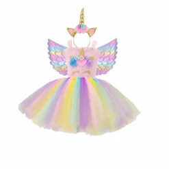 Unicorn Tutu Tulle Dress With Hair Band