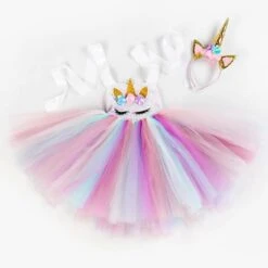 Unicorn Sequin Tutu Dress With Headband -Unicorn Fashion 52968 qnnwsl