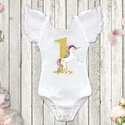 Unicorn One Year Romper Headband Tutu Dresses -Unicorn Fashion 52993 yh5em4