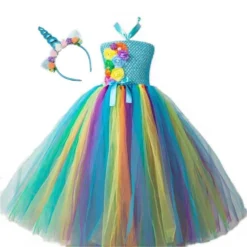 Christmas Eve Unicorn Dress With Headband