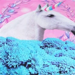 Unicorn Pink And Blue Duvet Cover Bedding Set -Unicorn Fashion 53367 rbqrhq
