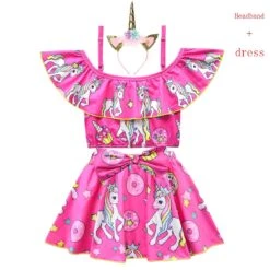 Summer Unicorn Tutu Dress -Unicorn Fashion 53802 wgpyel