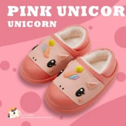 Cartoon Dinosaur Unicorn Winter Slippers -Unicorn Fashion 539156 kdatog
