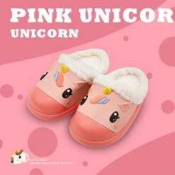 Cartoon Dinosaur Unicorn Winter Slippers -Unicorn Fashion 539156 uborly