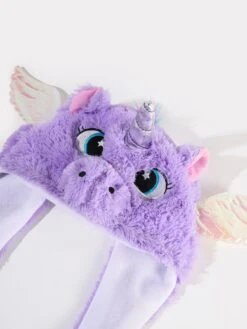 Fluffy Unicorn Fleece Hat With Wings -Unicorn Fashion 539255 ffazla