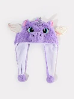 Fluffy Unicorn Fleece Hat With Wings -Unicorn Fashion 539255 jgzlgw
