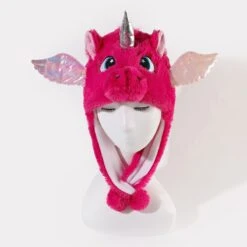 Fluffy Unicorn Fleece Hat With Wings -Unicorn Fashion 539255 lvoxtp