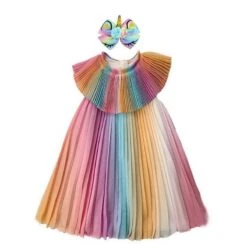 Unicorn Chiffon Tutu Dress With Headband