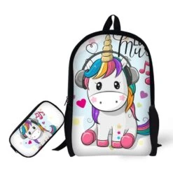 Fashion Unicorn Printing School Backpack
