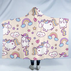 Chubby Unicorn Hooded Blanket