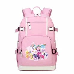 Women Unicorn Pink Canvas Backpack