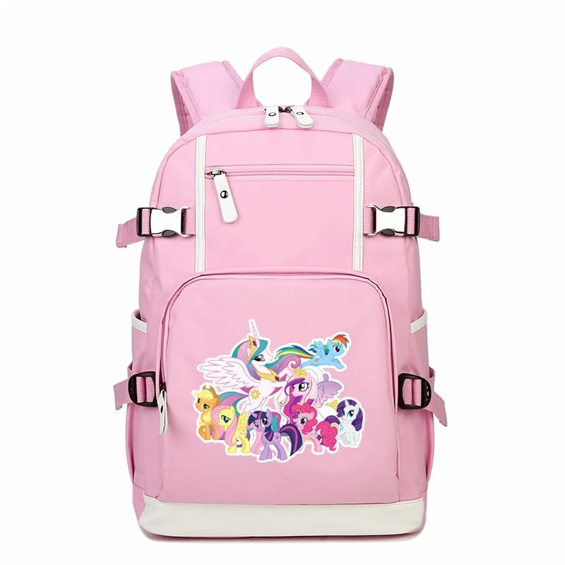 Women Unicorn Pink Canvas Backpack 3 Women Unicorn Pink Canvas Backpack