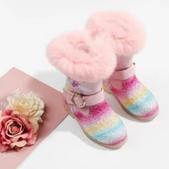 Unicorn Rainbow Sequin Glitter Boots -Unicorn Fashion 563958 jfvusv