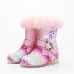 Unicorn Rainbow Sequin Glitter Boots -Unicorn Fashion 563958 oybvlf