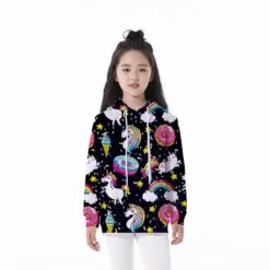 Kid Unicorn Icon Hoodie -Unicorn Fashion 59284 sj6yyd