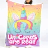 Unicorn Plush Fleece Blanket -Unicorn Fashion 6 1