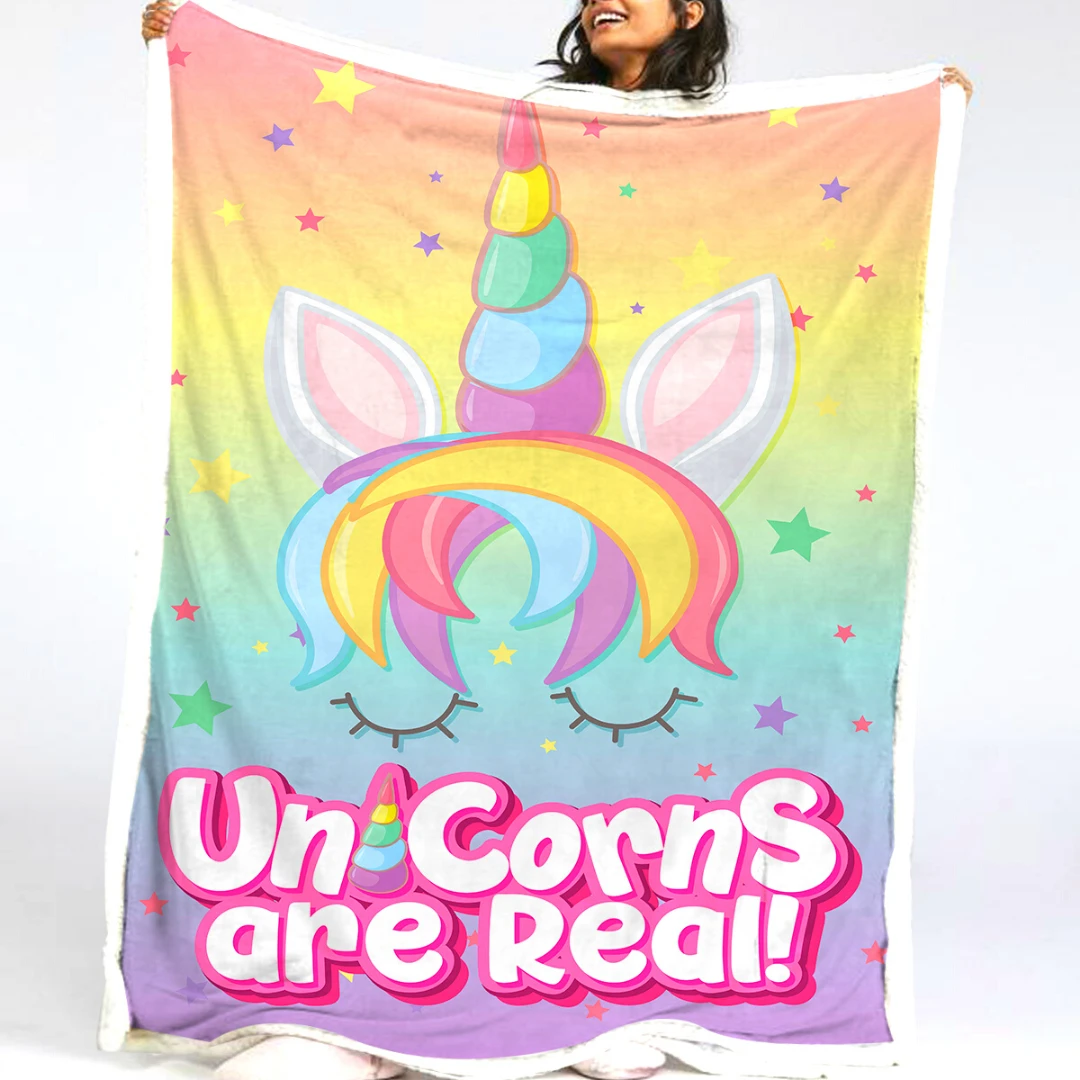Unicorn Plush Fleece Blanket 3 Unicorn Plush Fleece Blanket