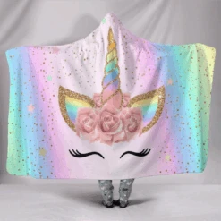 Magical Unicorn Lash Hooded Blanket