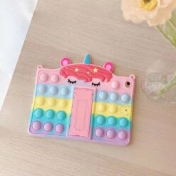 Unicorn Over For Samsung Galaxy Tab A 8.0 10.1 S6 A7 Lite 8.7 10.4 T500 P610 T290 T220 Kids Tablet 3D Cute Unicorn Relive Stress Case