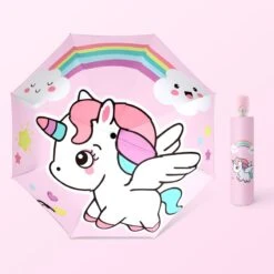 Automatic Glowing Unicorn Folding Umbrella