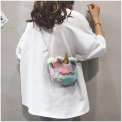 Unicorn Stuffed Plush Girls Shoulder Bag -Unicorn Fashion 62786 lfx0gu
