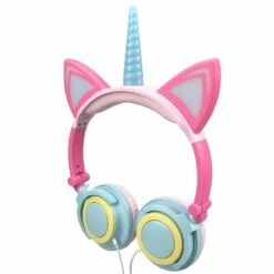 Foldable Flashing Unicorns Headphones