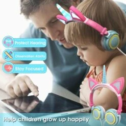 Foldable Flashing Unicorns Headphones -Unicorn Fashion 62794 iol2e2