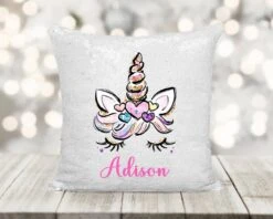 Personalized Unicorn Reversible Sequins Pillowcase -Unicorn Fashion 63412 hjv3ku