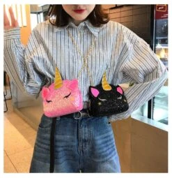 Shiny Unicorn Shoulder Bag -Unicorn Fashion 63874 4ftfbw