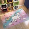 Pink Rainbow Unicorn Carpet Series -Unicorn Fashion 654764 pstmed