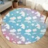 Rainbow Unicorn Shapes SW1897 Round Carpet, Cute Kids Playroom Mat, Bedroom Circle Rug -Unicorn Fashion 67ee2854920aa054bc143beaa3121326 361be930 b224 49a6 9626 93ee440f2e4c