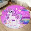Girly Unicorn SW2009 Round Carpet, Cute Kids Playroom Mat, Bedroom Circle Rug -Unicorn Fashion 67ee2854920aa054bc143beaa3121326 57182795 3371 4395 a408 1fd1450ef716