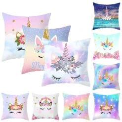 [ Arrival] Hologram Galaxy Unicorn Pillow Cover -Unicorn Fashion 68120 lwlocc