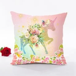 [ Arrival] Hologram Galaxy Unicorn Pillow Cover -Unicorn Fashion 68120 tq0qk3