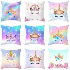 [ Arrival] Hologram Galaxy Unicorn Pillow Cover