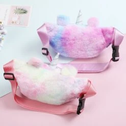 [ Arrival] Plush Tie-Dye Unicorn Waist Wallet Bag -Unicorn Fashion 68767 bd7vjn