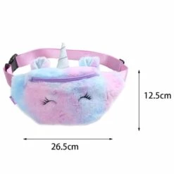 [ Arrival] Plush Tie-Dye Unicorn Waist Wallet Bag -Unicorn Fashion 68767 rh4um9